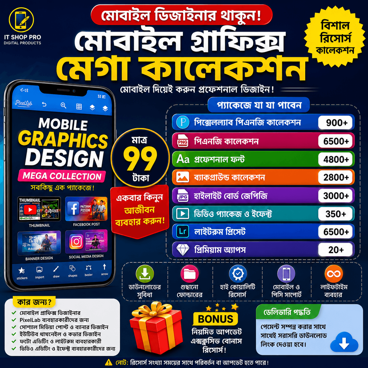 📱 মোবাইল গ্রাফিক্স ডিজাইন মেগা কালেকশন